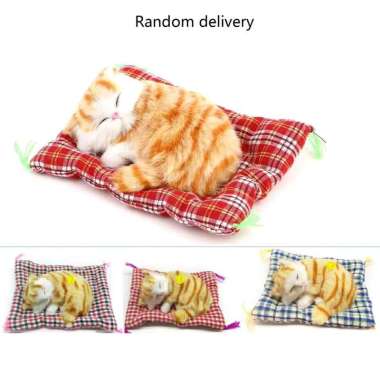 Mainan boneka kucing bersuara meong.boneka kucing unik bersuara orange