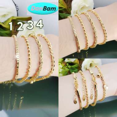Gelang Emas 24K Free Box Mewah 4. Hongkong