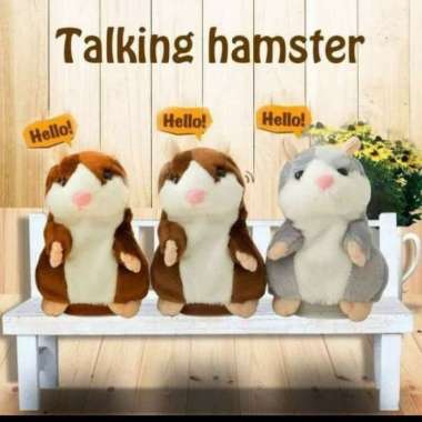 Boneka hamster bisa tiru bicara / talking hamster Multicolor