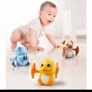 mainan anak boneka elektrik sensor berguling bernyanyi Multicolor