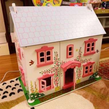Wooden doll house, rumah boneka kayu, mainan rumah rumahan,doll house