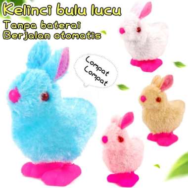 LOVEBEAUTYID - Mainan kelinci lucu berjalan otomatis berisi 4bh(1set)