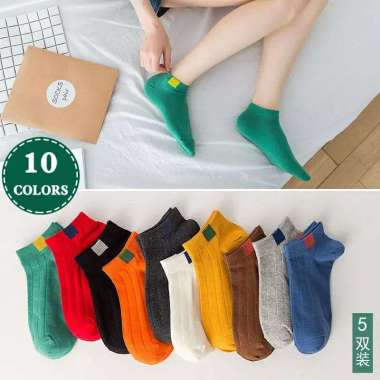 KAOS KAKI POLOS CEWEK KOREA KAOS KAKI WARNA WANITA PRIA Kuning