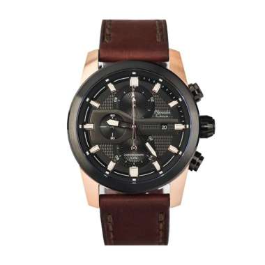 Jam Tangan Alexandre Christie AC 6562 MC Pria Original Brown Rosegold Black