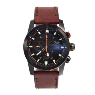 Jam Tangan Alexandre Christie AC 6562 MC Pria Original Brown Black