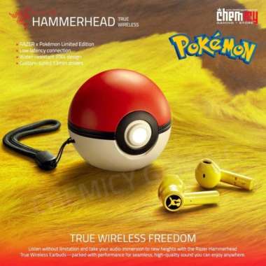 Razer Hammerhead True Wireless Pokemon Pikachu Edition TWS Earbuds