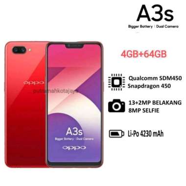 Oppo a3s ram. 4gb rom 64gb 4/64 biru