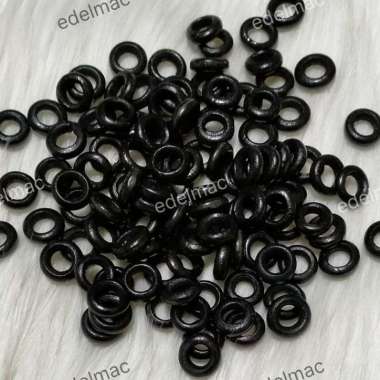 Wooden Beads | Mote / Manik Kayu Bulat Lubang Besar Cet Warna