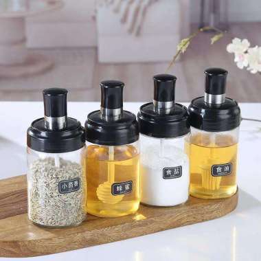 BOTOL BUMBU TOPLES KACA WADAH BUMBU JAR KACA TEMPAT BUMBU TOPLES KACA