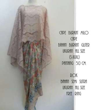 Setelan Kebaya Modern Brokat Cape Dusty Milo Dan Lainnya ATASAN AJA