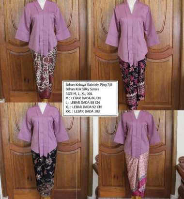 Setelan Kebaya Floy Kutu Baru Dusty Purple