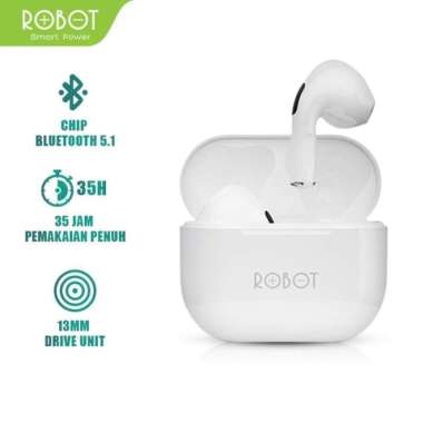 ROBOT WIRELLES EARPHONE AIRBUDS T50 ORIGINAL TWS BLUETOOTH Multicolor