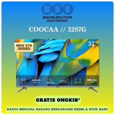 COOCAA LED TV 32 inch 32S7G ANDROID 11 Digital TV -2.4G/5G WIFI | S7G