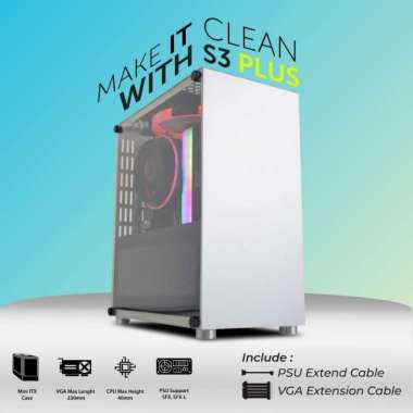 CASING PC Gaming METALFISH S3 Plus - Mini ITX