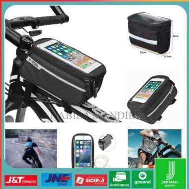 Tas Sepeda Anti Air Bicycle Bag Phone Holder Hitam 115101