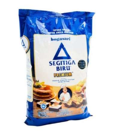 Segitiga Biru Tepung Terigu 1 KG Bogasari - Tepung Terigu Protein Sedang untuk aneka makanan