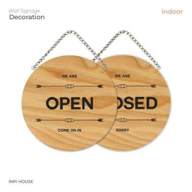 Papan Tanda Open Close - Sign System Toko - Pintu Toko
