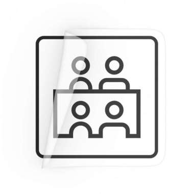 Stiker - Dinding - Ruang Rapat - Meeting Room Sign Sticker - Oracal Hitam