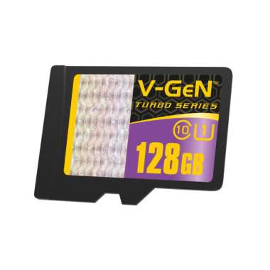 Micro SD V-GeN Turbo 128GB Class 10 100MB/s Non Adaptor Memory Card Kartu Memori Microsd VGeN V GeN 