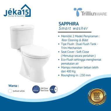 Closet Duduk//Monoblok//Kloset Duduk//TRILLIUN SAPPHIRA SMART WASHER