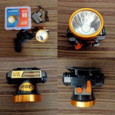 Senter Led Kepala 20 Watt Lumment Headlight Headlamp - Putih