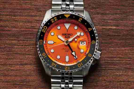 SEIKO 5 SPORTS SSK005 Mikan Orange GMT SKX RE-Interpretation SSK005K1 Original Jam Tangan Pria
