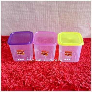 Toples Plastik Segi 1kg / Square Sealware / Kotak / Bekal (6 Pcs)