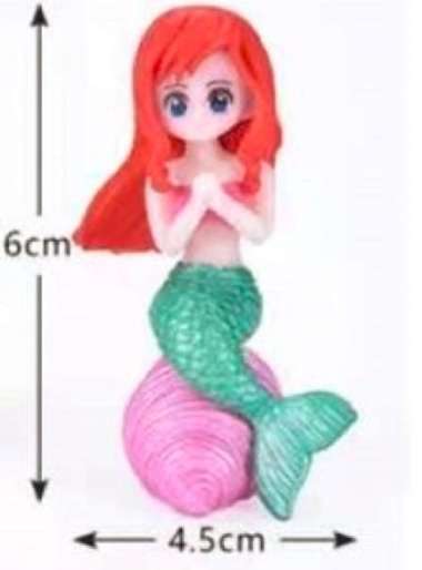 Topper Figure Cake Toper Kue Karakter Motif Mermaid Putri Duyung Mermaid Ariel