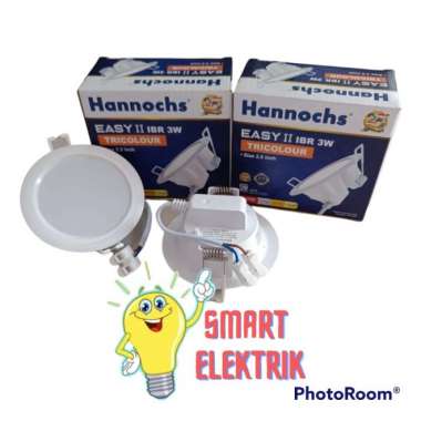 Downlight LED 3 Warna Downlight EASY ll Bulat Tricolour 3W Hannochs