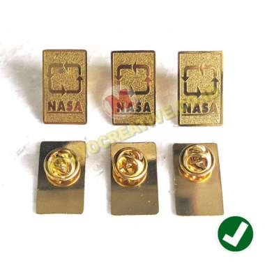 Pin Bros Logo Nasa Lencana Pin bentuk Kotak Logo Nasa Murah Mulyocreative