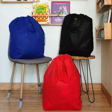 TAS LAUNDRY JUMBO 12KG BISA DI SERUT DAN ADA TENTENGAN/TOTE BAG Merah