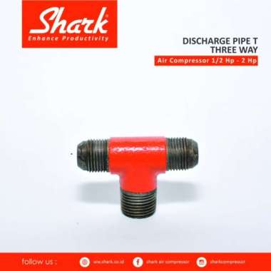Discharge pipe T three way Kepala kompresor Shark 1/2 Hp / 1 HP / 2 HP