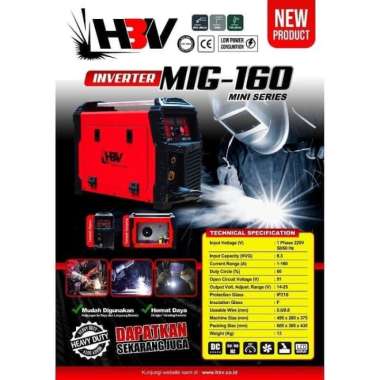 Mesin Las MIG 160 Mini Series HBV ( 3 in 1 )