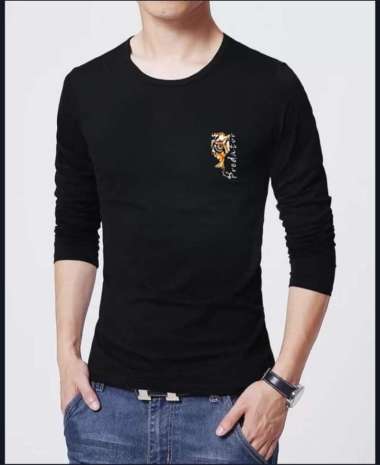 Baju Kaos Predator Pria/Baju Ria Lengan Panjang/Kaos Pria Trandy/ Hitam XXL