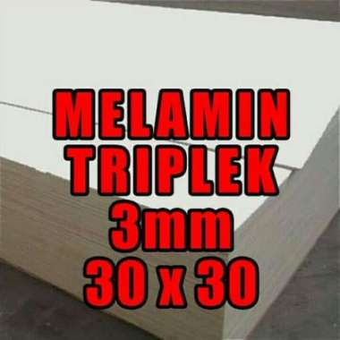 Promo Melamin Putih Glossy ukuran 50 x 90 cm Papan kayu triplek 3 mm Terbatas