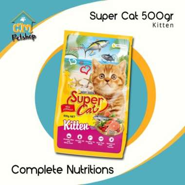 SUPERCAT KITTEN - MAKANAN ANAK KUCING KERING Kemasan 500 Gram