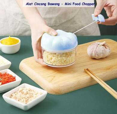 AD162 Alat Cincang Bawang Cabe Daging Manual Blender Mini Food Chopper Hijau - Mini