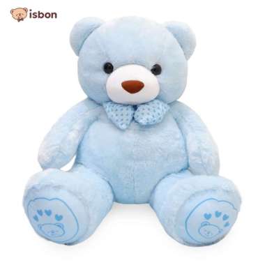 Istana Boneka Boneka Jumbo Beruang Happy Bear 69 CM Bahan Halus Non Alergi Blue 27