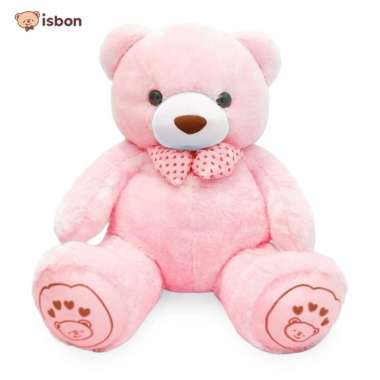 Istana Boneka Boneka Jumbo Beruang Happy Bear 69 CM Bahan Halus Non Alergi Pink 27