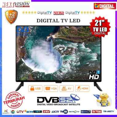 Ready Stock - DIGITAL TV LED 21 inch FULL LAYAR HD Support USB HDMI Bisa buat Monitor CCTV,PC dan Te