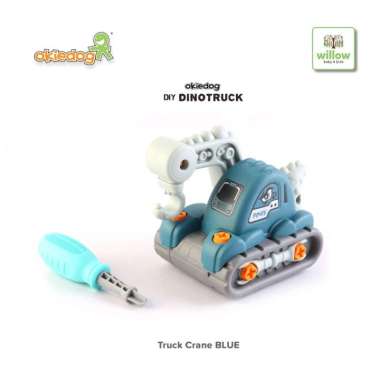Okiedog DIY Dino Crane Mainan Anak Blue