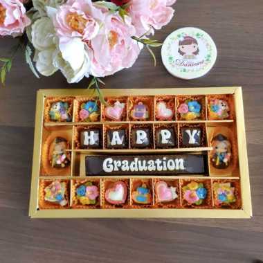 Chocolate gift S28B - Coklat sekat ucapan untuk kelulusan / wisuda Graduation cewe