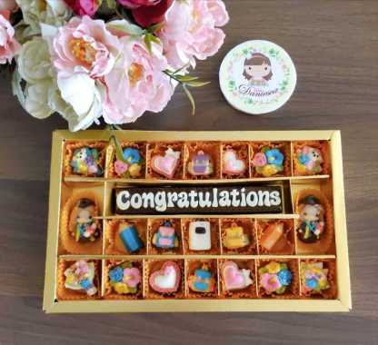 Chocolate gift S28B - Coklat sekat ucapan untuk kelulusan / wisuda Congratulation Cewe