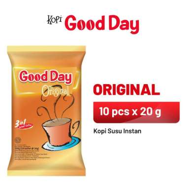 Promo Harga Good Day Instant Coffee 3 in 1 The Original per 10 sachet 20 gr - Blibli