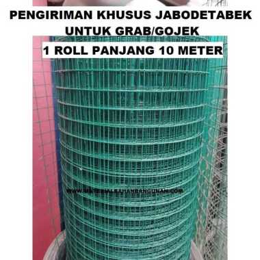 Kawat Loket PVC Hijau Tinggi 3/4 inch x 10 meter Kawat Ayak Pagar