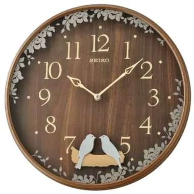 Jam Dinding SEIKO QXC237 QXC237B burung pendulum Original