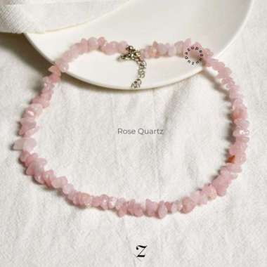 Myriad Crystal Necklace Choker Rose Quartz