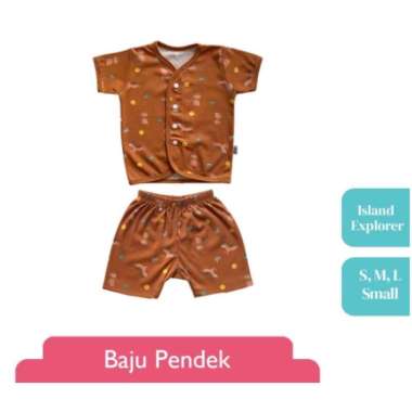 Libby Murah Stelan Pendek Bayi Oblong dan Kancing Depan/ Anak NB S M L/Baju Rumahan Bayi kc dpn cats