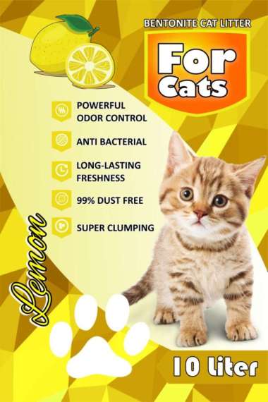 OEM Pasir Kucing Gumpal Wangi FORCATS FOR CATS 10 Liter LEMON Cat Litter