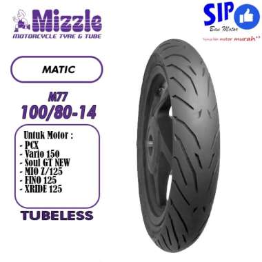 Ban motor matic Mizzle M77 100 80 14 tubeless